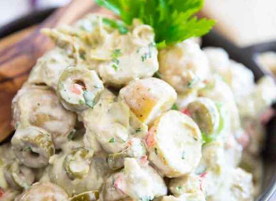 175-Creamy Potato Artichoke Salad