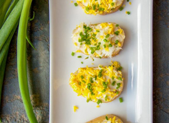 340-Canapes with Egg and Chives