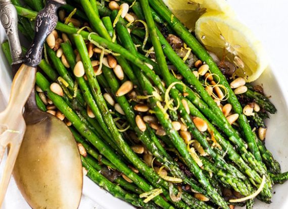 409-Asparagus with Toasted Pine Nuts and Lemon Vinai