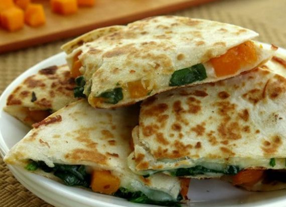 465-Butternut Squash and Spinach Quesadillas