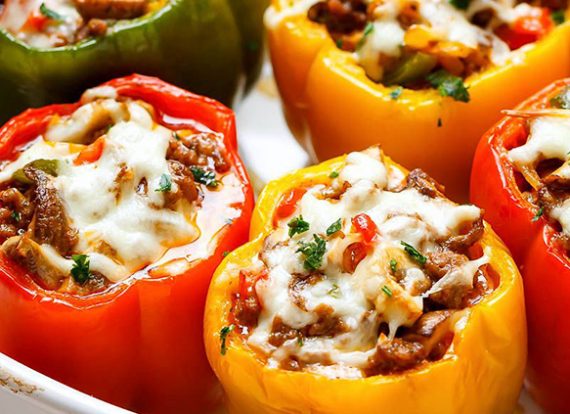 499-Stuffed Bell Peppers with Feta and Herbs